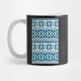 Blue Crochet Pattern Mug